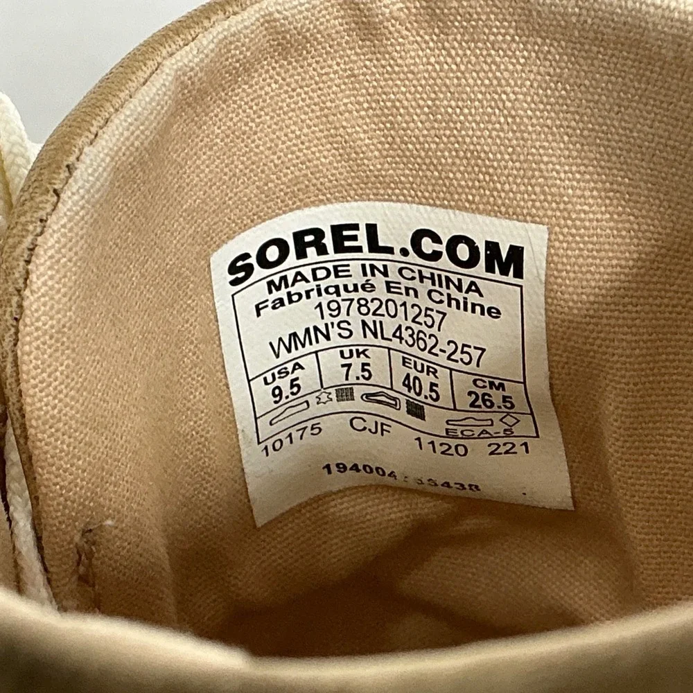Sorel Women's Waterproof Wedge Lace Up‎ Boots Felt Suede Winter Size 9.5